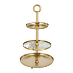 Manuscript 3 Tier Cake Stand Gold Colour	La Mesa image number 0