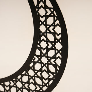 Homez Ramadan Decorative Crescent With Base, Black 26*9*23Cm