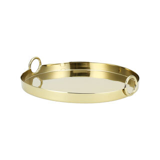 Gold serving tray 36*36*6.5 cm