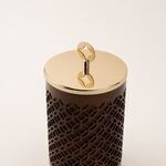 La Mesa large wooden container in gold 12*12*23 Cm image number 2