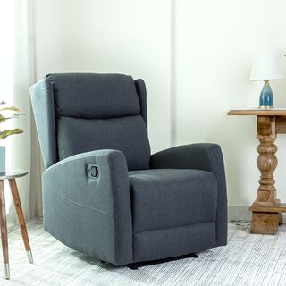 Verona manual recliner chair from Home Canvas, dark grey