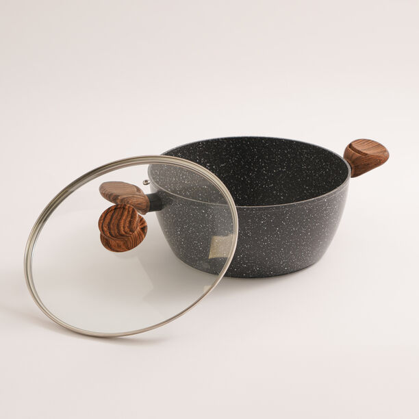 Alberto granite pot with glass lid, 28 cm image number 1