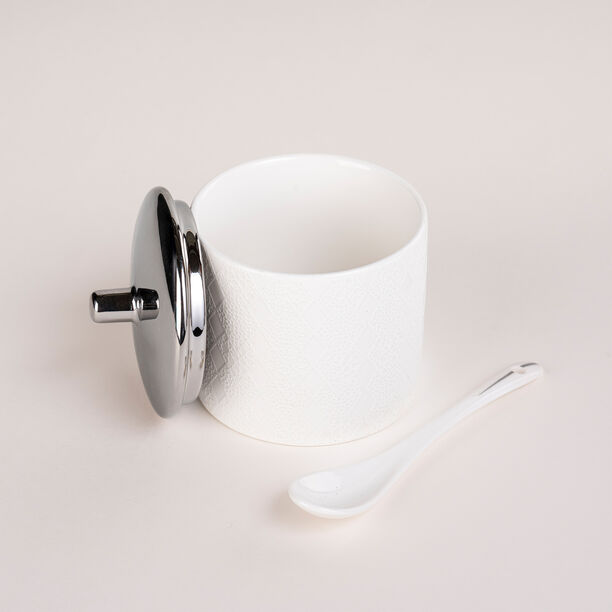 Dallaty white glass and porcelain Tea and coffee cups set 28 pcs image number 5