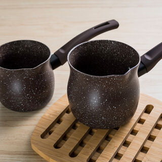 Alberto Granitic Coffee Pot W/Handle Brown Color