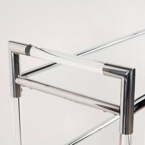 Trolley Sstell Acrylic Silver 3 Tier 80*40*80 cm image number 2