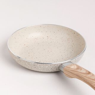 مقلاة جرانيت من البرتو لون كريمي غير لاصقة 14 سم