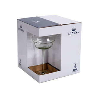 La Mesa Goblet 4 Pieces Set Gray+Gold