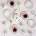 Zukhroof 28 Pieces Porcelain Tea And Coffee Set Othmani Gray Serve 6 image number 7