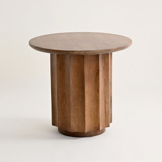 هومز طاولة جانبية خشبية باللون البني 50*55*55سم