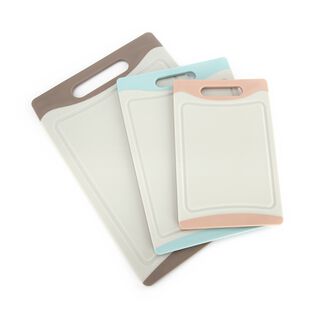 Alberto 3 Pieces Plastic Cutting Board Assorted Colors