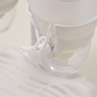 موزع حبوب الإفطار المزدوج من البرتو باللون الأبيض