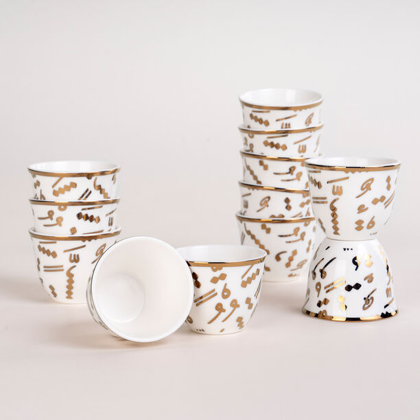 Arabic Coffee Cup Set 12 Pieces  image number 0
