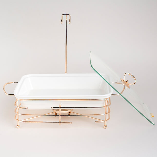 طبق تقديم مستطيل مع سخّان image number 3