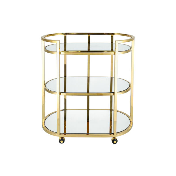 Trolley Ssteel Gold 3 Tier 75.5*43*90 cm image number 3