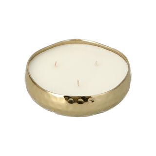 Candle Tray Hammered Gold