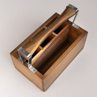 البرتو حامل أدوات مائدة خشب 26*16*20 سم