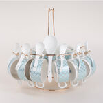 16 pieces Soup Set Serve 6 Persons Green&Gold image number 1