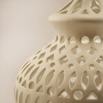 Lucerna Ceramic Ramadan Candle Holder, White 30*19.8*19.8Cm image number 1