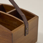 Alberto Acacia Cutlery Organizer L:24 * W:16 * H:12 Cm image number 2