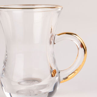 La Mesa white glass and porcelain coffee and tea cups set 21 pcs