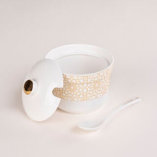 Zukhroof 28 Pieces Porcelain Tea And Coffee Set Othmani Yellow 