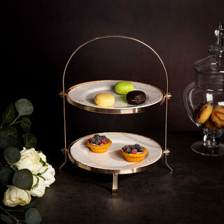 2 Tiers Round Serving Stand