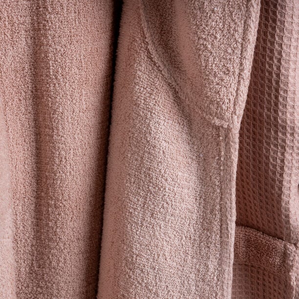 Ambra pink cotton bathrobe L/XL image number 4