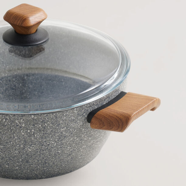 Alberto aluminium 9pcs cookware set, grainstone grey image number 8