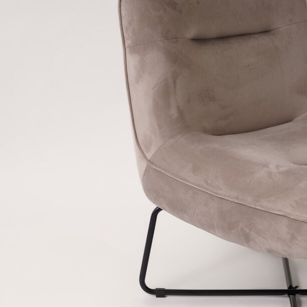 Cottage velvet grey chair 66*75*78cm image number 1