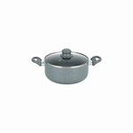 بنتولا طقم أواني طبخ 7 قطع ألمنيوم غير لاصق مع أغطية زجاج، رمادي image number 3