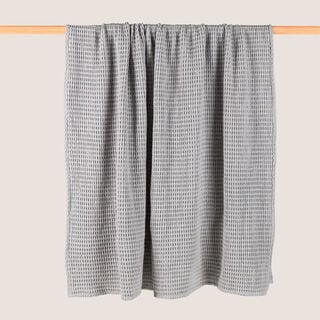 Boutique Blanche Waffle 100% Cotton Woven Throw Light Grey 130*180cm