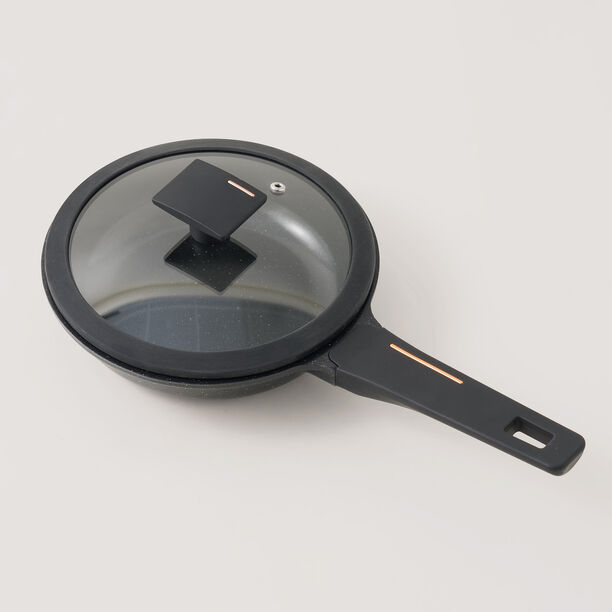 Alberto aluminum frying pan with lid 1.5l, black image number 0
