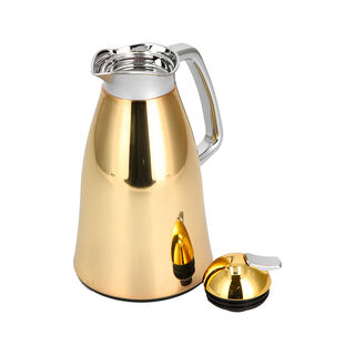 Dallaty vacuum flask beige and gold 1L