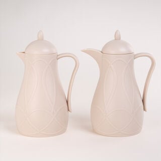 Dallaty beige plastic flask 1L 2 pcs