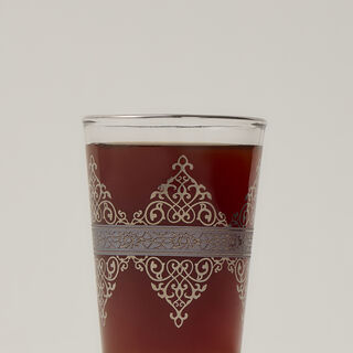 Moroccan Tea Glass 6 Peaces Silver 