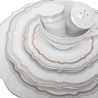 La Mesa white bone porcelain dinner set 32 pcs