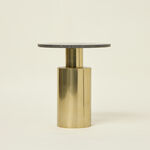 MARBLE ROUND SIDE TABLE WITH STEEL image number 1