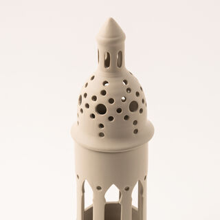 Homez beige metal candle holder 11.3*11.3*38.2 cm