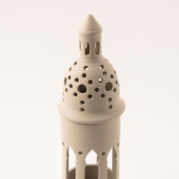 Homez beige metal candle holder 11.3*11.3*38.2 cm image number 3