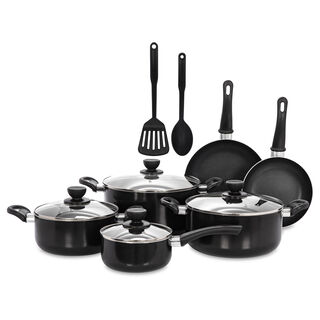 Alberto Non Stick Cookware Set 12 Pieces Black