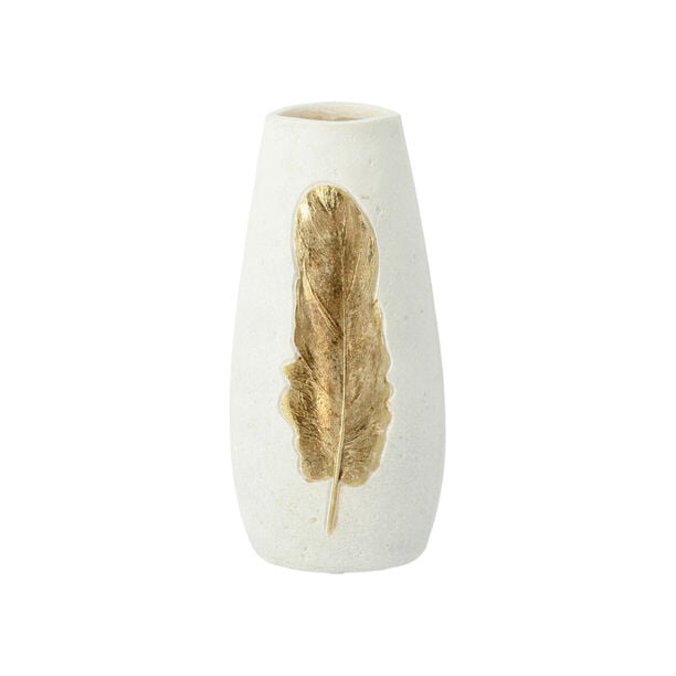 Ceramic Vase Feather Gold  image number 0