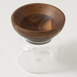 Dallaty glass nut bowl & glass jar set 2 pcs