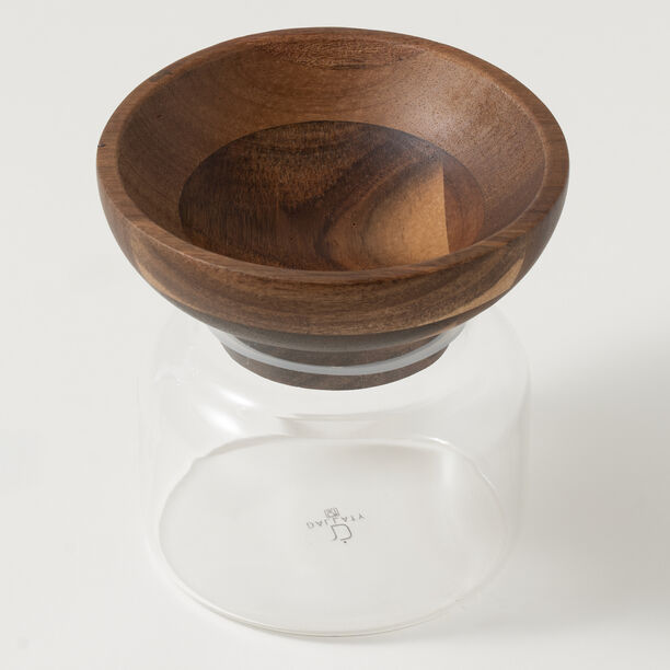 Dallaty glass nut bowl & glass jar set 2 pcs image number 2
