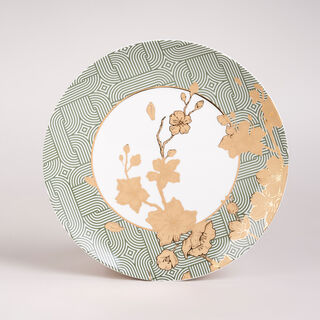 La Mesa green porcelain 18 pc dinner set