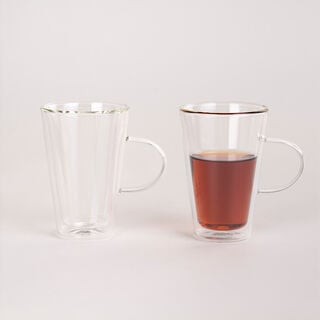 Mug Set 2 Pieces Double Wall Plain 200Ml Veer