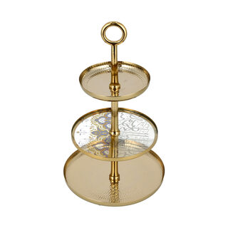 Manuscript 3 Tier Cake Stand Gold Colour	La Mesa