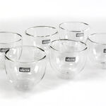6 Piece Glass Double Wall Coffee Cup image number 0