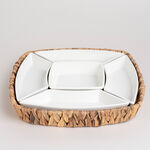 5Pcs Section Tray With Sea Grass Basket image number 1