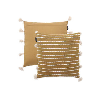 Cottage Jute Cotton Cushion 50 * 50 cm Mustard