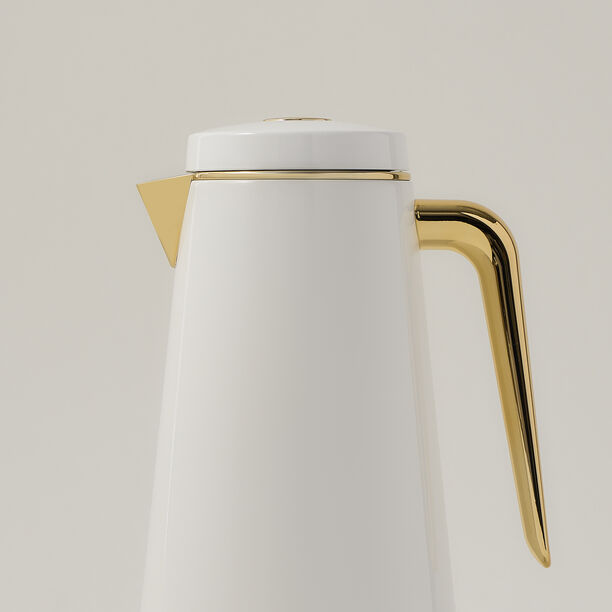 Dallaty set of 2 steel vacuum flask white/gold 1.0L and 1..3L image number 3